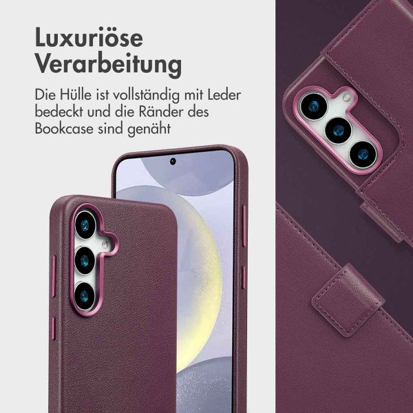 Accezz 2-in-1 Klapphülle aus Leder mit MagSafe Samsung Galaxy S25 Plus - Heath Purple