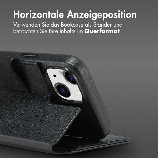 Accezz 2-in-1 Klapphülle aus Leder mit MagSafe Apple iPhone 15 - Onyx Black