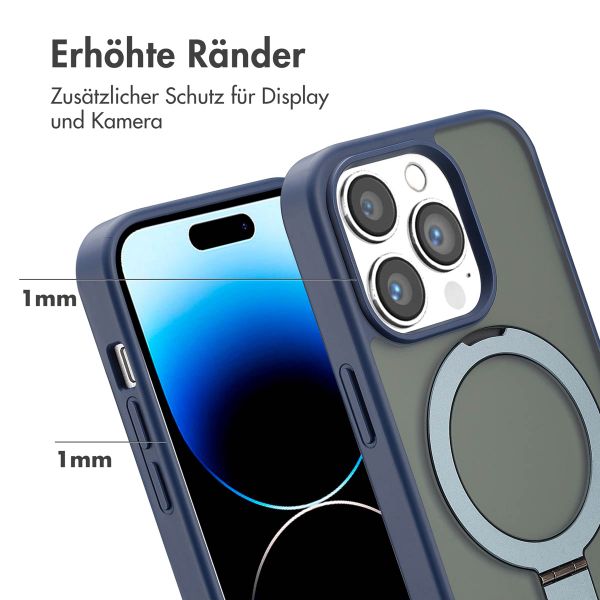 Accezz Ring Stand Backcover mit MagSafe Apple iPhone 14 Pro - Blau