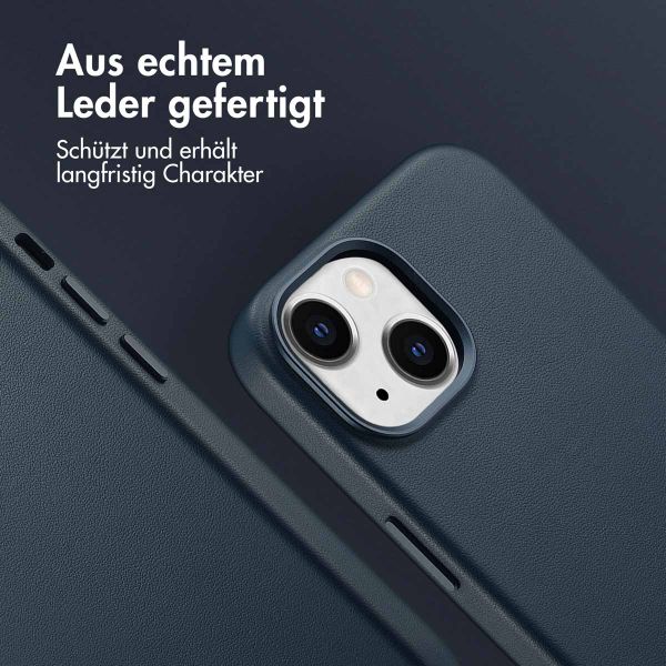 Accezz MagSafe Leather Backcover Apple iPhone 15 - Nightfall Blue