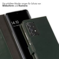 Selencia Echtleder Klapphülle Samsung Galaxy A52(s) (5G/4G) - Grün