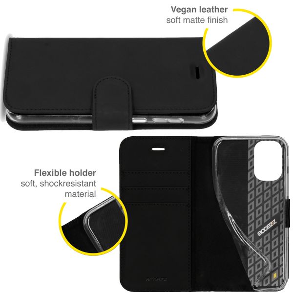 Accezz Wallet TPU Klapphülle Xiaomi Mi 10 Lite - Schwarz