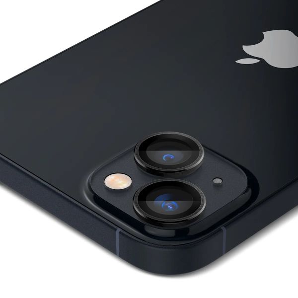 Spigen GLAStR Optik Camera Lens Protector - Kamerainsel-Schutz (2er-Pack) Apple iPhone 15 (Plus) / 14 (Plus) - Schwarz