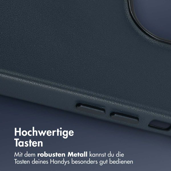 Accezz MagSafe Leather Backcover Apple iPhone 13 Pro - Nightfall Blue