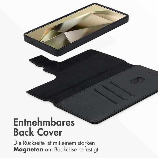 Accezz 2-in-1 Klapphülle aus Leder mit MagSafe Samsung Galaxy S25 Ultra - Onyx Black