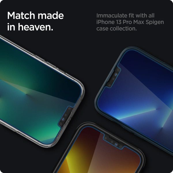 Spigen GLAStR Privacy EZ Fit Displayschutzfolie + Applicator - 2er-Pack Apple iPhone 13 Pro Max