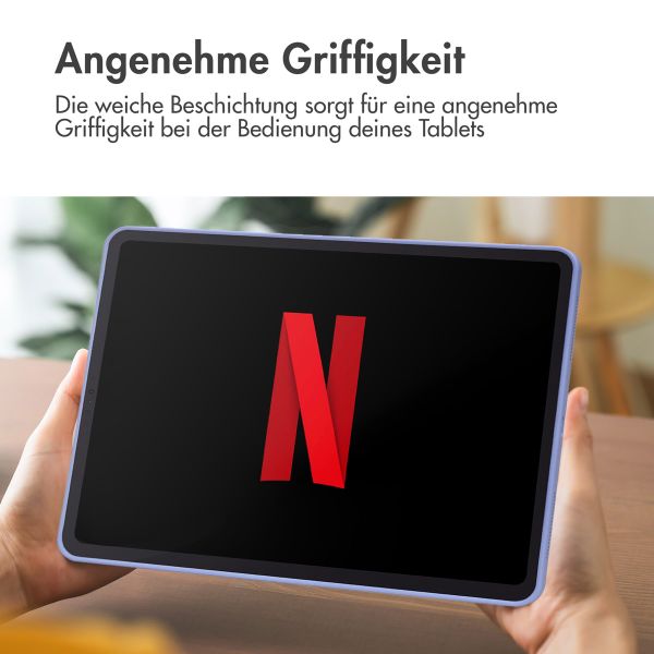 Accezz Liquid Silicone Back Cover mit Stifthalter Apple iPad Pro 11 (2025) M5 / (2024) M4 - Lila