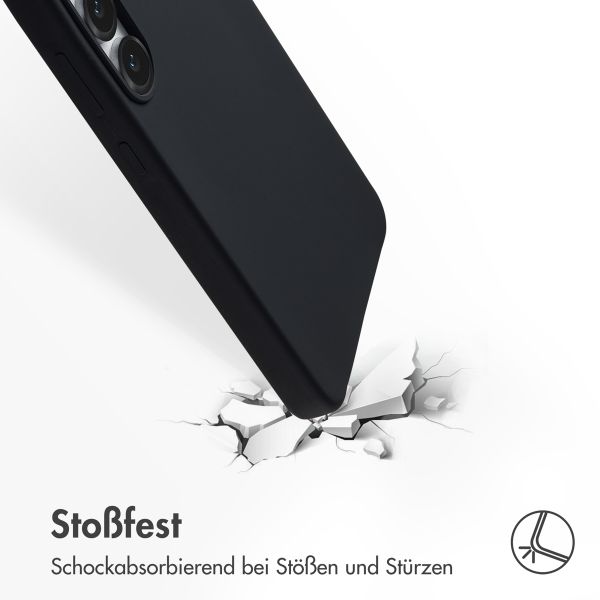 Accezz Liquid Silikoncase mit MagSafe Samsung Galaxy S25 FE - Schwarz