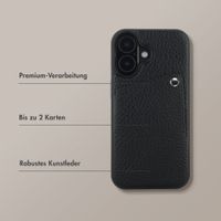 Selencia Riva Back Cover mit Kartenfach Apple iPhone 16 - Schwarz