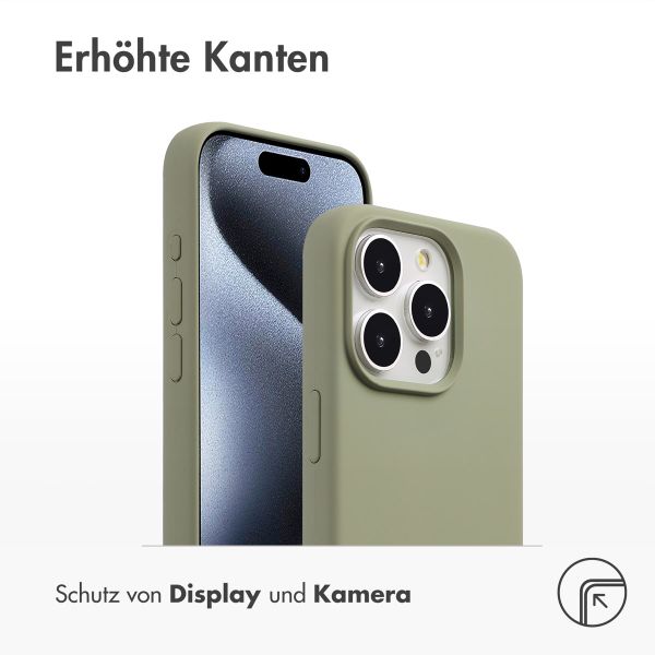 Accezz Liquid Silikoncase mit MagSafe Apple iPhone 15 Pro - Cooper Green