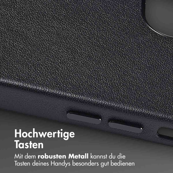 Accezz MagSafe Leather Backcover Apple iPhone 12 (Pro) - Onyx Black