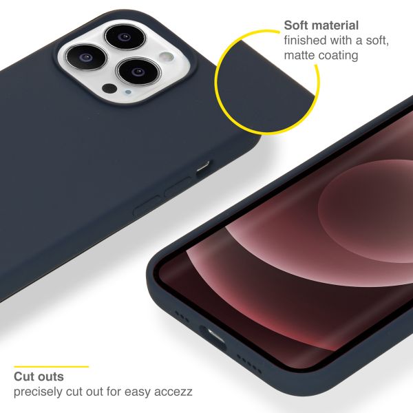 Accezz Liquid Silikoncase Apple iPhone 13 Pro Max - Dunkelblau