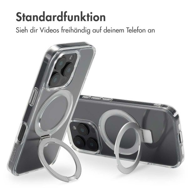Accezz Ring Stand Backcover mit MagSafe Apple iPhone 16 Pro - Transparent