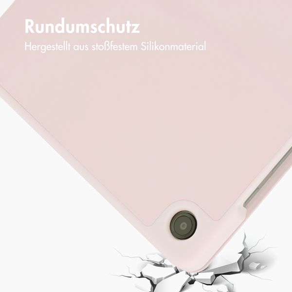 Accezz Smarte Klapphülle aus Silikon Samsung Galaxy Tab A11 Plus / A9 Plus - Rosa