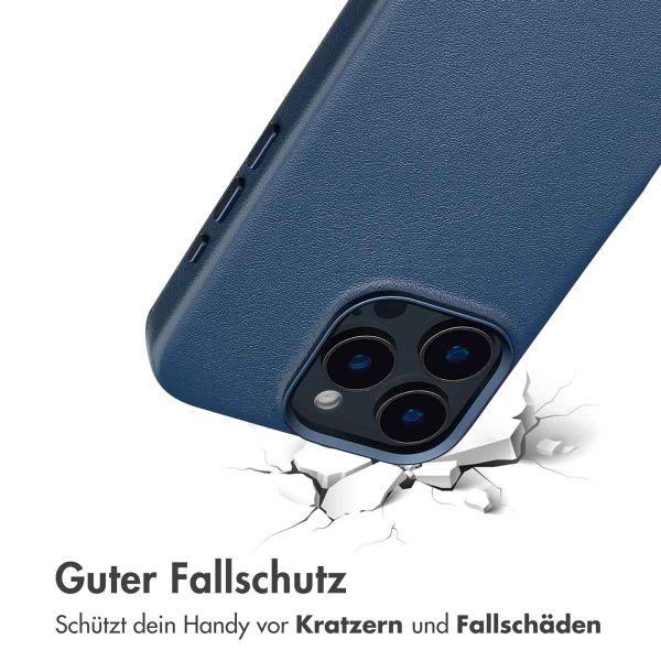 Accezz MagSafe Leather Backcover Apple iPhone 16 Pro Max - Nightfall Blue
