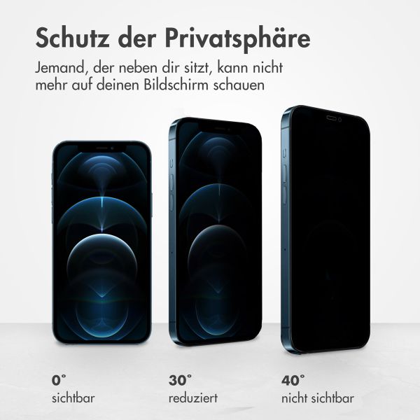 Accezz Privacy Displayschutz aus gehärtetem Glas Apple iPhone 12 Pro Max