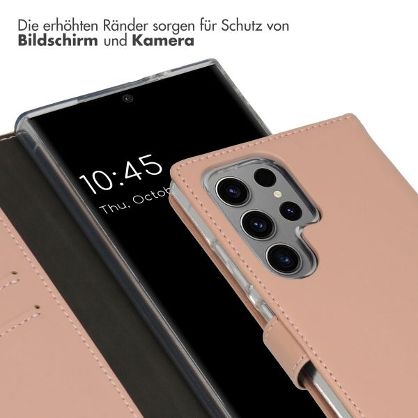 Selencia Echtleder Klapphülle Samsung Galaxy S24 Ultra - Dusty Pink