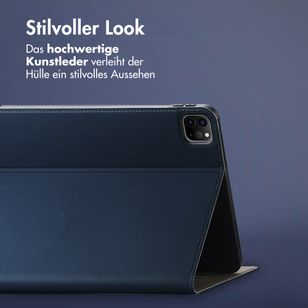 Accezz Classic Klapphülle Apple iPad Pro 12.9 (2020/2021/2022) - Dunkelblau