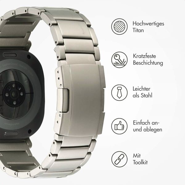 Accezz Mattes Titanstahlarmband für Samsung Galaxy Watch Ultra 2 (2026) / Ultra (2024/2025) - Titanium
