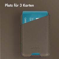 Accezz Lederkartenhalter - Geeignet für MagSafe und Qi2 - Coffee Brown