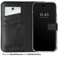 Selencia Echtleder Klapphülle Apple iPhone 14 Pro - Schwarz