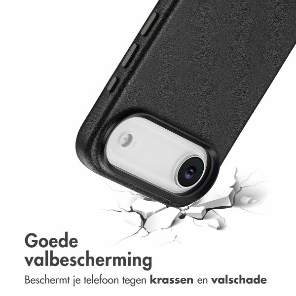 Accezz Echtleder Hülle + MagSafe Wallet Apple iPhone Air - Onyx Black
