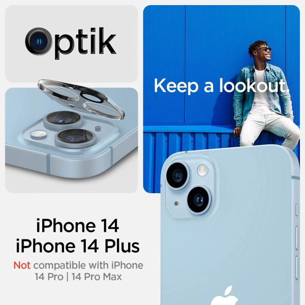 Spigen GLAStR Optik Camera Lens Protector - Kamerainsel-Schutz (2er-Pack) Apple iPhone 14 / 14 Plus - Transparent