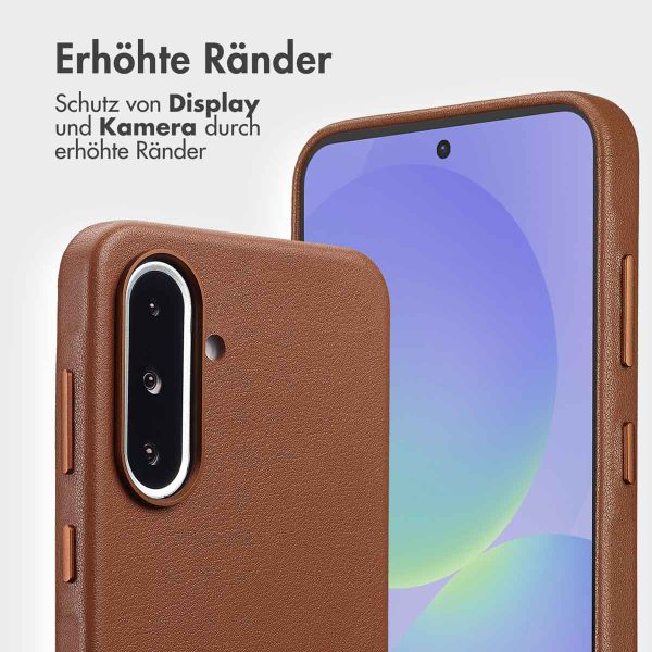 Accezz 2-in-1 Klapphülle aus Leder mit MagSafe Samsung Galaxy A36 / A56 - Kaffeebraun