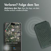 Accezz Magnetische Leder-Wallet mit Standfunktion - Geeignet für Apple Find My - Cedar Green