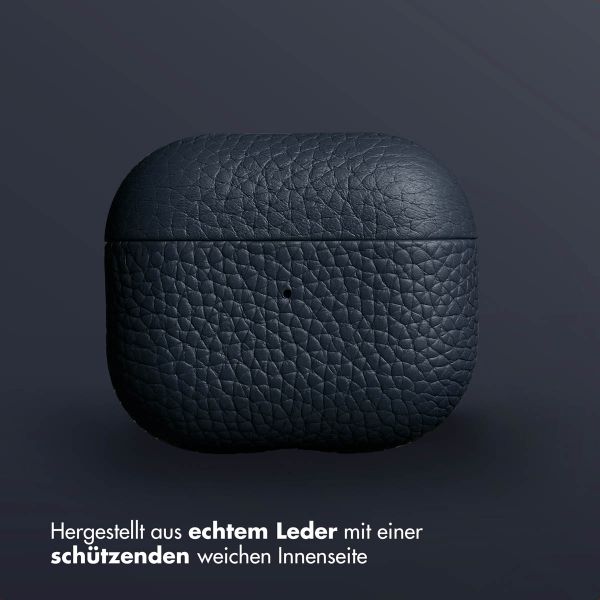 Accezz Echtleder Case  Apple Airpods 3 - Dunkelblau