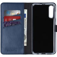 Selencia Echtleder Klapphülle Samsung Galaxy A50 / A30s - Blau
