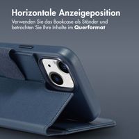 Accezz 2-in-1 Klapphülle aus Leder mit MagSafe Apple iPhone 15 - Nightfall Blue