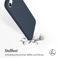 Accezz Liquid Silikoncase Apple iPhone SE (2022 / 2020) / 8 / 7 - Dunkelblau