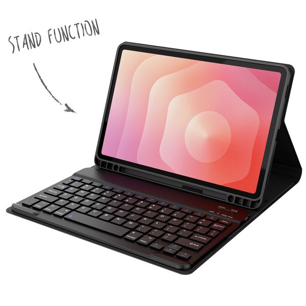 Accezz Bluetooth Keyboard Klapphülle Samsung Galaxy Tab S11 - QWERTY / NL - Schwarz
