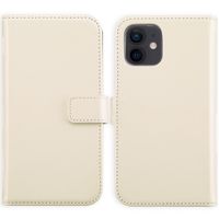 Selencia Echtleder Klapphülle Apple iPhone 12 (Pro) - Greige
