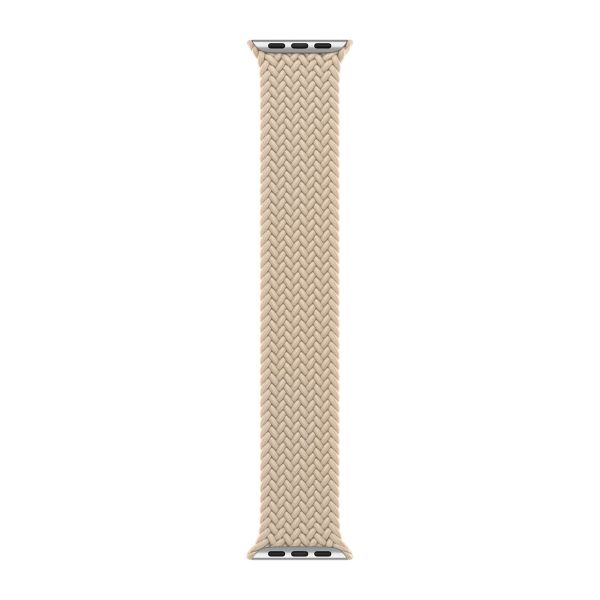 Apple Geflochtenes Solo Loop für  Apple Watch | 44/45/46/49 mm - Größe 4 - Beige