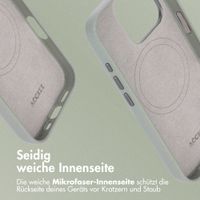 Accezz MagSafe Leather Backcover Apple iPhone 16 Pro - Light Grey