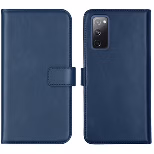 Selencia Echtleder Klapphülle Samsung Galaxy S20 FE - Blau