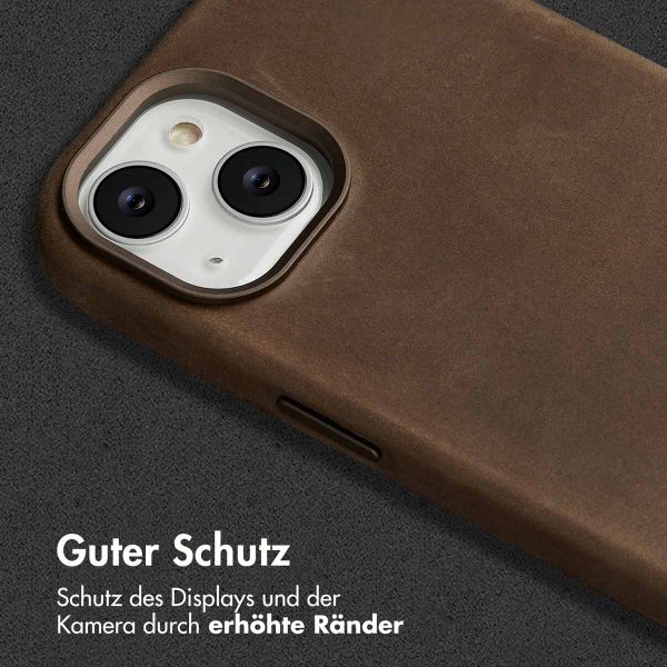 Accezz Vintage Leather Magsafe Backcover Apple iPhone 14 - Rustic Brown