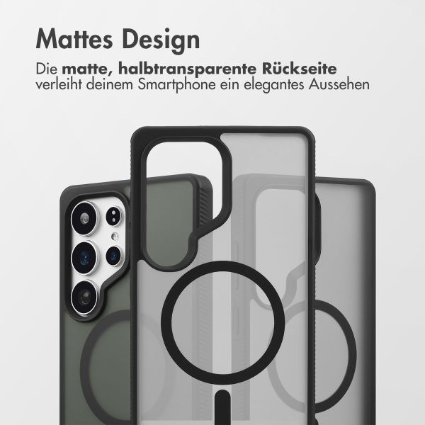 Accezz Rugged Frosted Back Cover mit MagSafe Samsung Galaxy S25 Ultra - Schwarz
