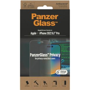 PanzerGlass Privacy Case Friendly Anti-Bacterial Displayschutzfolie Apple iPhone 14 Pro