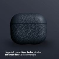 Accezz Echtleder Case  Apple Airpods 3 - Dunkelblau