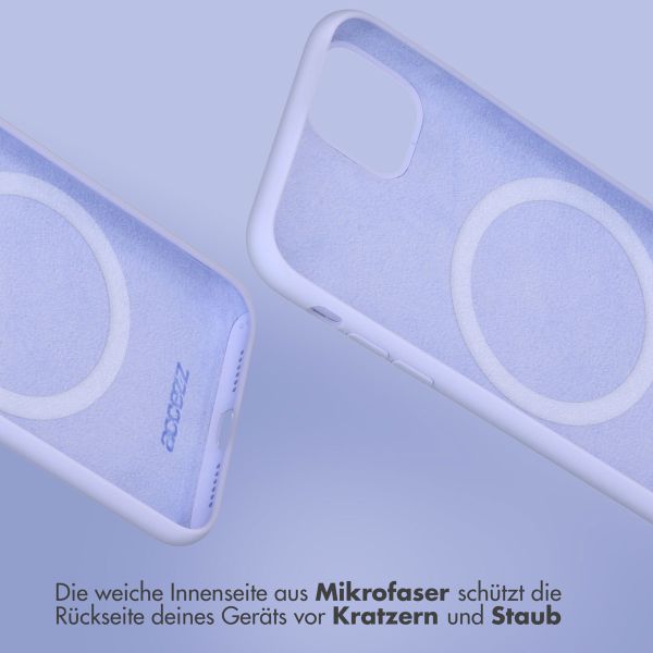 Accezz Liquid Silikoncase mit MagSafe Samsung Galaxy S25 Edge - Violett