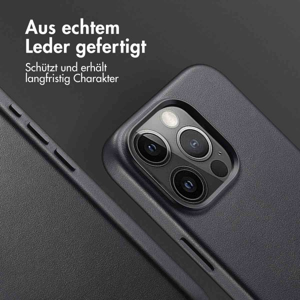Accezz MagSafe Leather Backcover Apple iPhone 15 Pro - Onyx Black