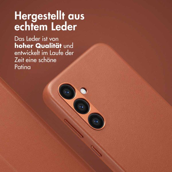 Accezz 2-in-1 Klapphülle aus Leder mit MagSafe Samsung Galaxy S24 Plus - Sienna Brown