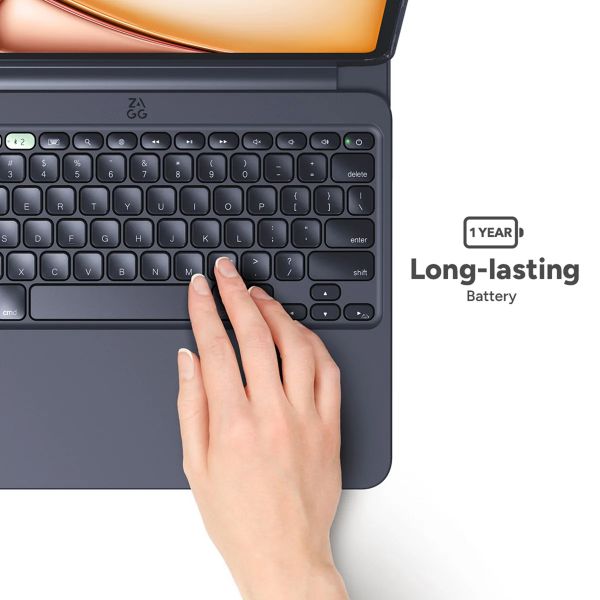 ZAGG Pro Keys 2 keyboard Klapphülle Apple iPad Air 13 Zoll (2026) M4 / (2025) M3 / (2024) M2 - QWERTY / NL - Schwarz