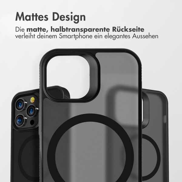 Accezz Rugged Frosted Back Cover mit MagSafe Apple iPhone 15 Pro Max - Schwarz