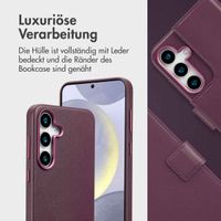 Accezz 2-in-1 Klapphülle aus Leder mit MagSafe Samsung Galaxy S25 Plus - Heath Purple