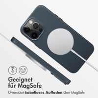 Accezz MagSafe Leather Backcover Apple iPhone 14 Pro Max - Nightfall Blue