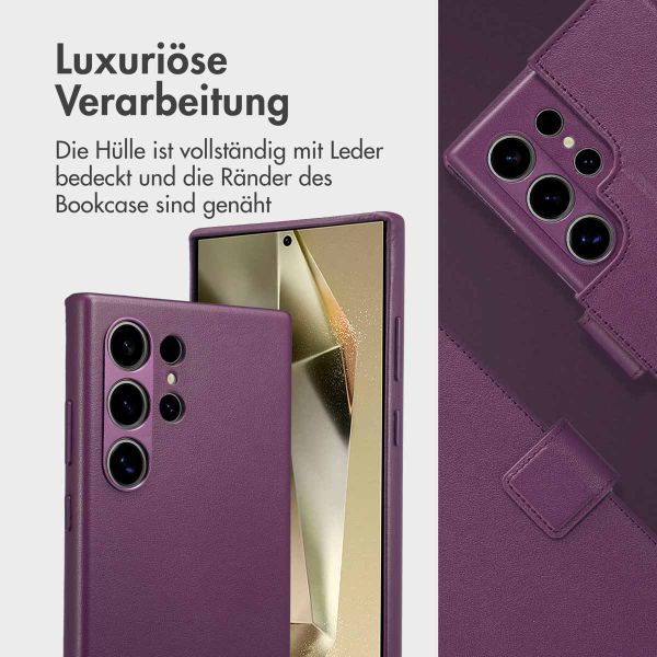 Accezz 2-in-1 Klapphülle aus Leder mit MagSafe Samsung Galaxy S24 Ultra - Heath Purple